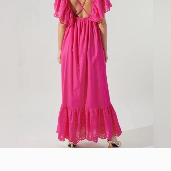 Barbie Princess Party Festival Maternity Summer Baby Shower Hot Pink Maxi Dress - Picture 9 of 9